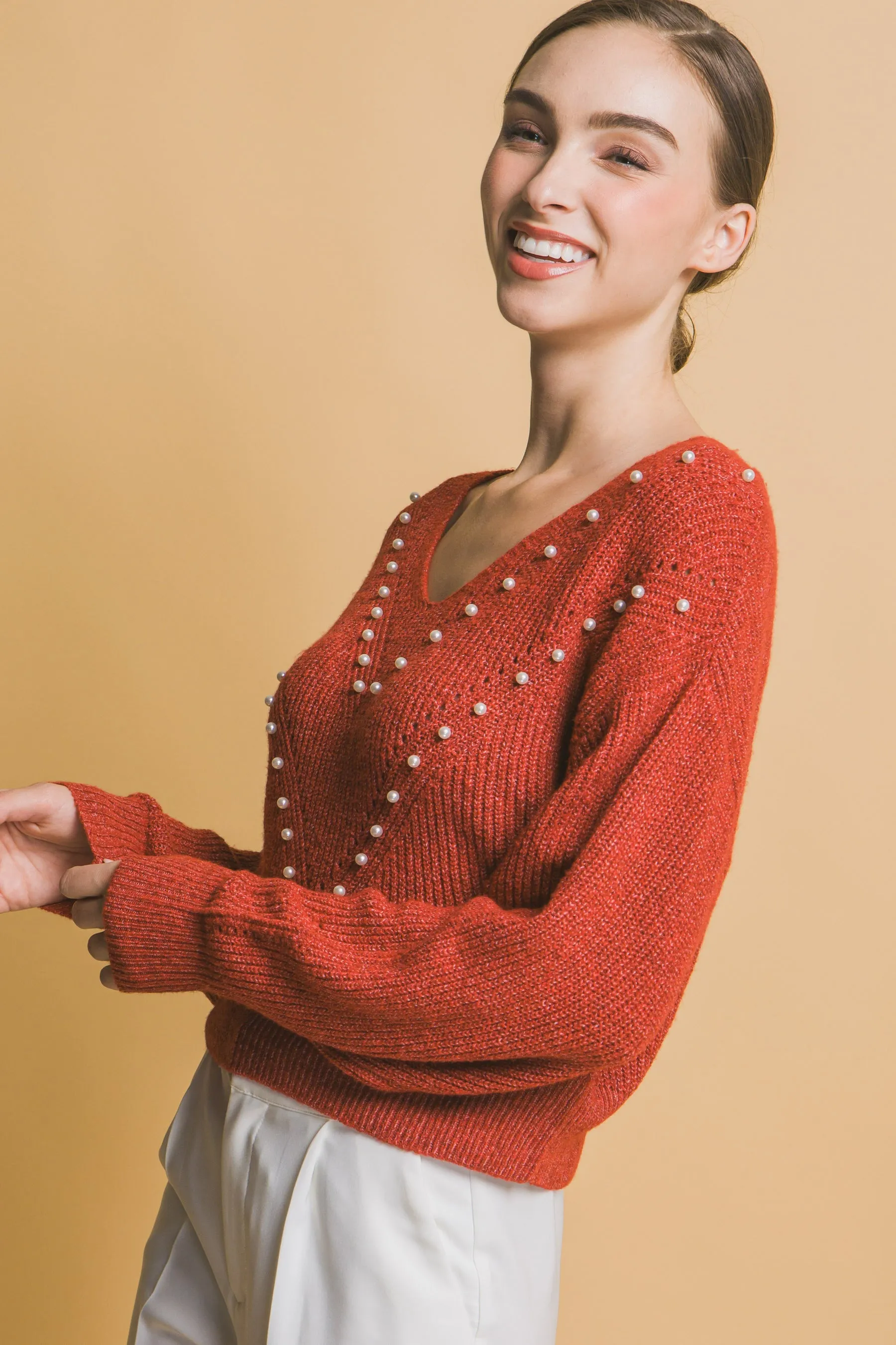 Pearl Details Sweater