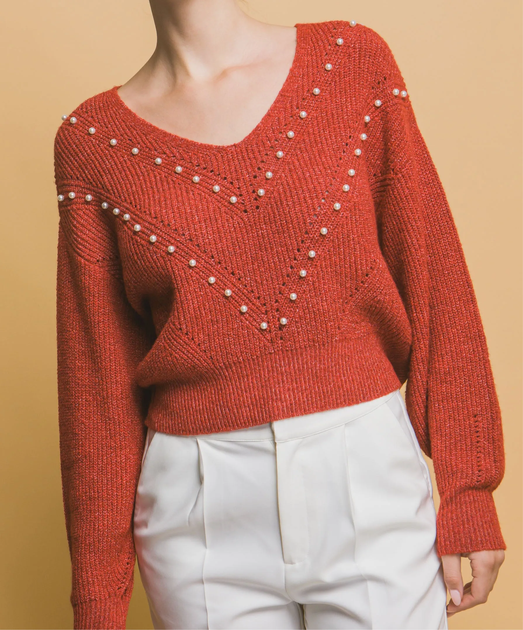 Pearl Details Sweater