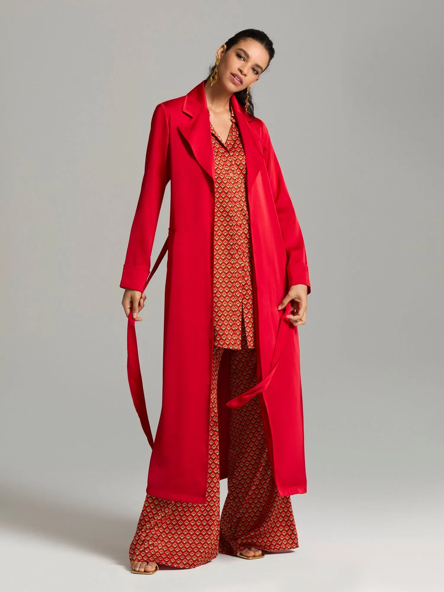 Philana Maxi Trench Coat