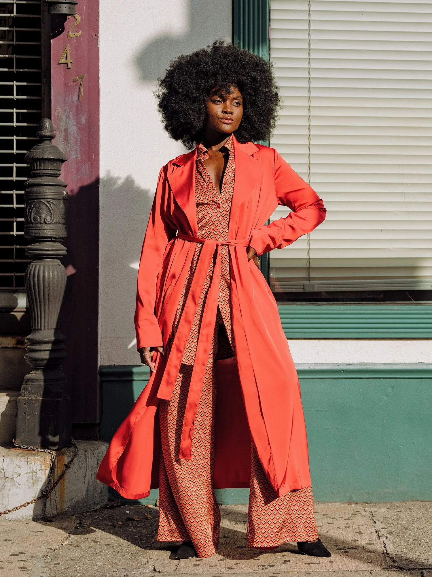 Philana Maxi Trench Coat