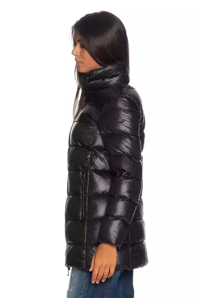 Refrigiwear Elegant Long Ellis Black Down Jacket