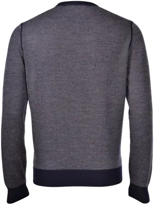 Salt and Pepper Crew Neck Merino Sweater 57167/14241