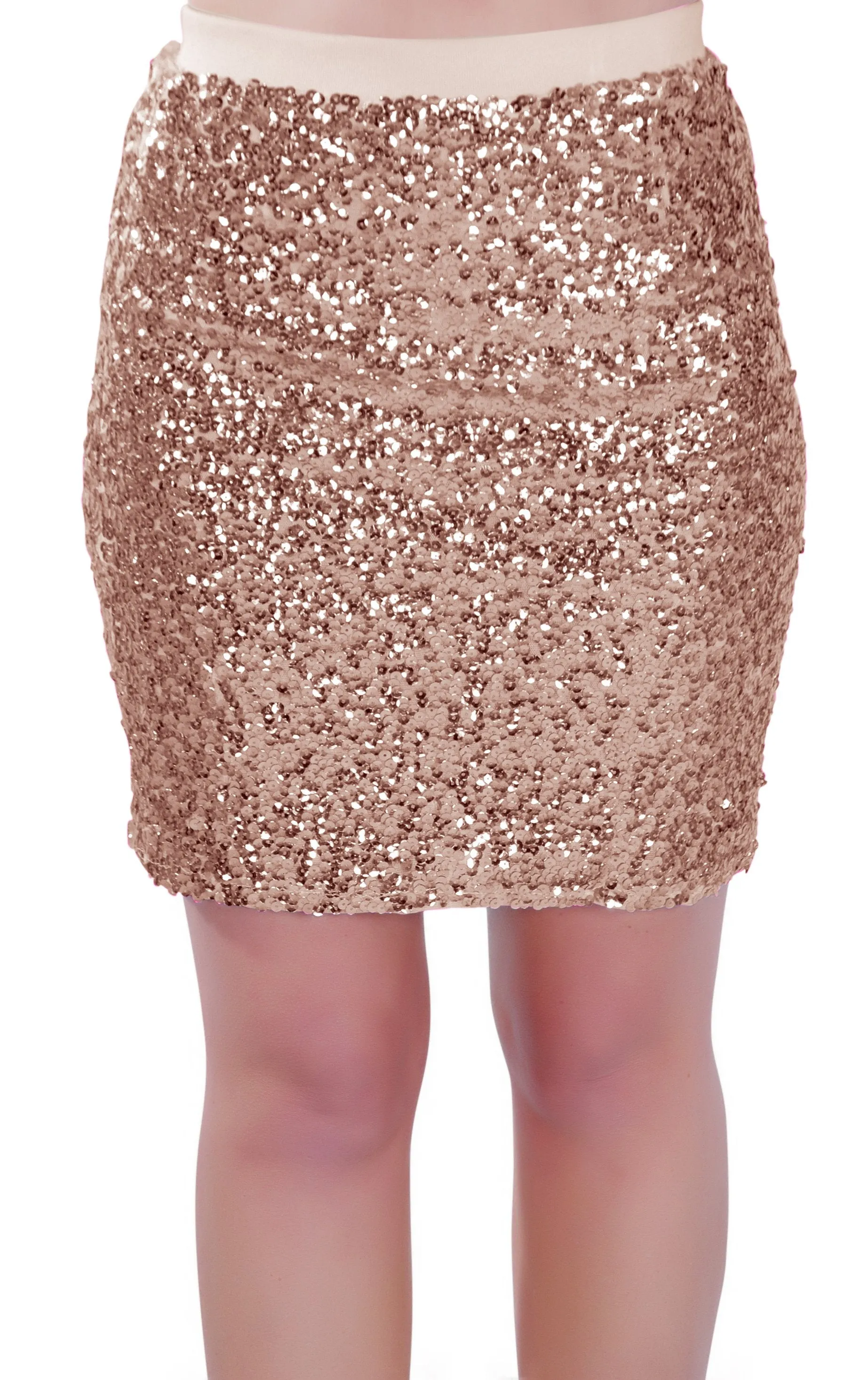 Sequined Pencil Mini Short Sparkle Shimmer Skirt