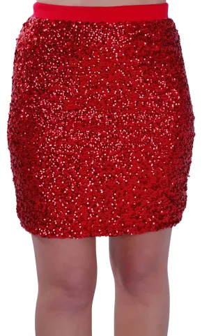 Sequined Pencil Mini Short Sparkle Shimmer Skirt