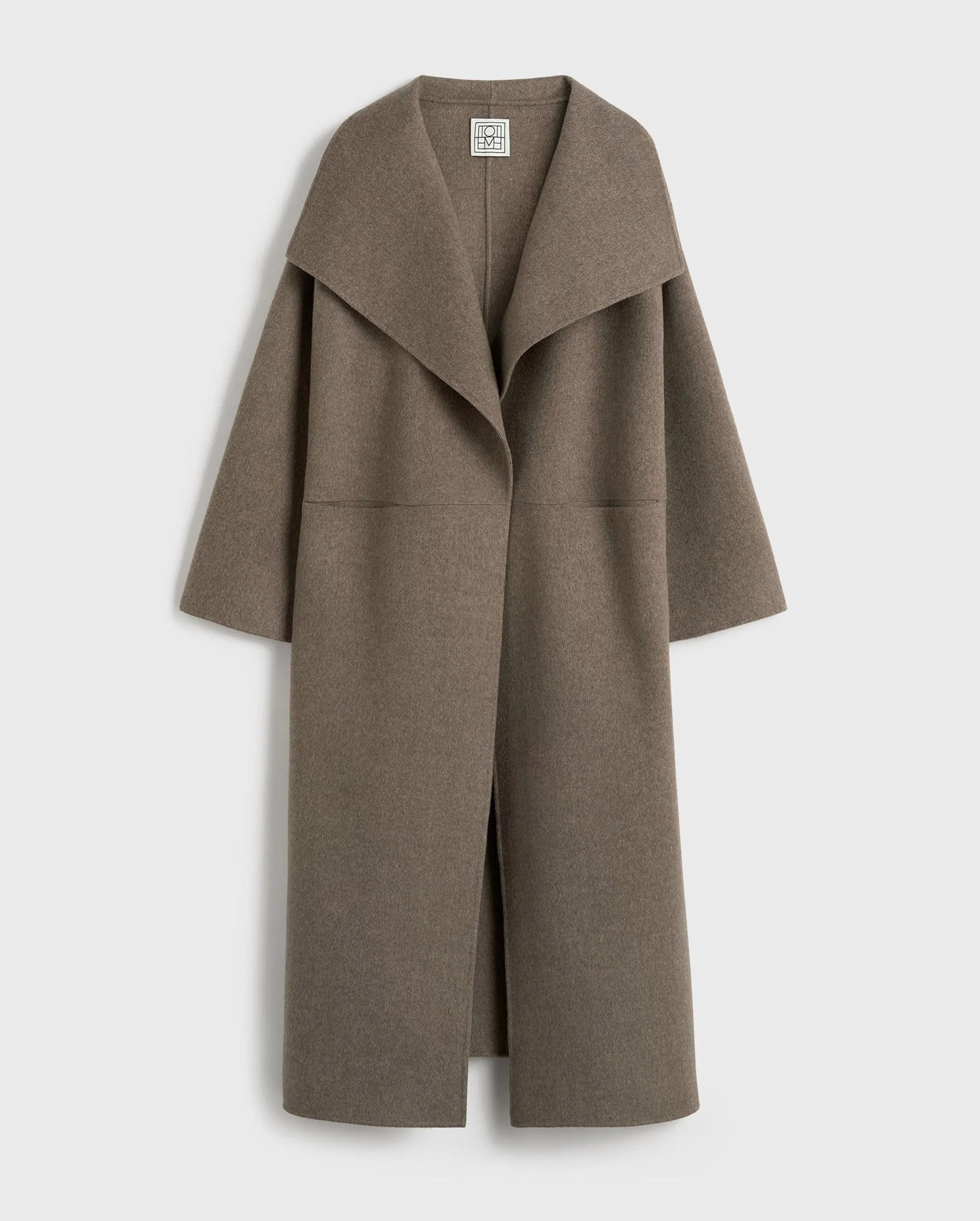 SIGNATURE WOOL CASHMERE COAT / OAK MELANGE