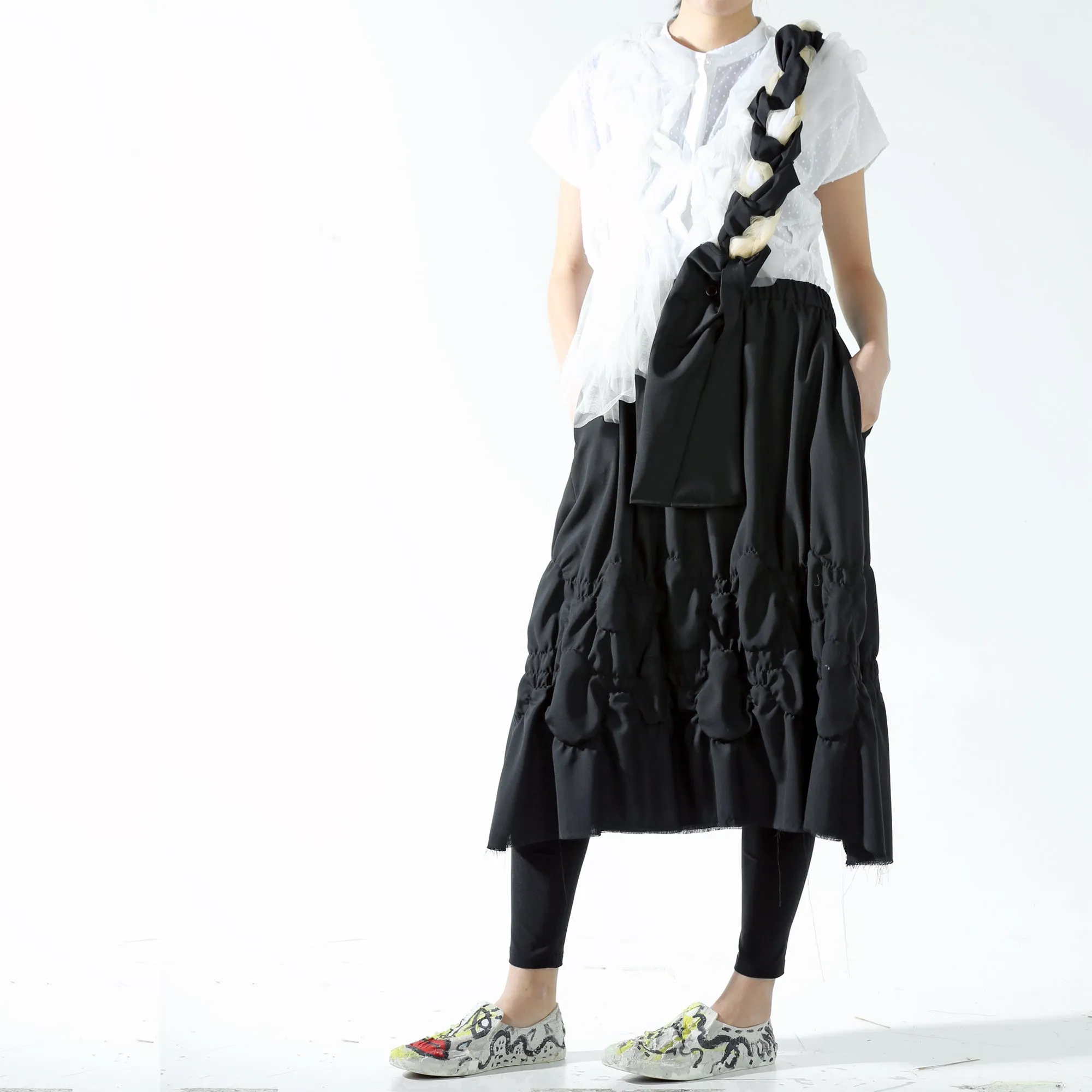 Skirt - Shirring A Line with Braided Suspender