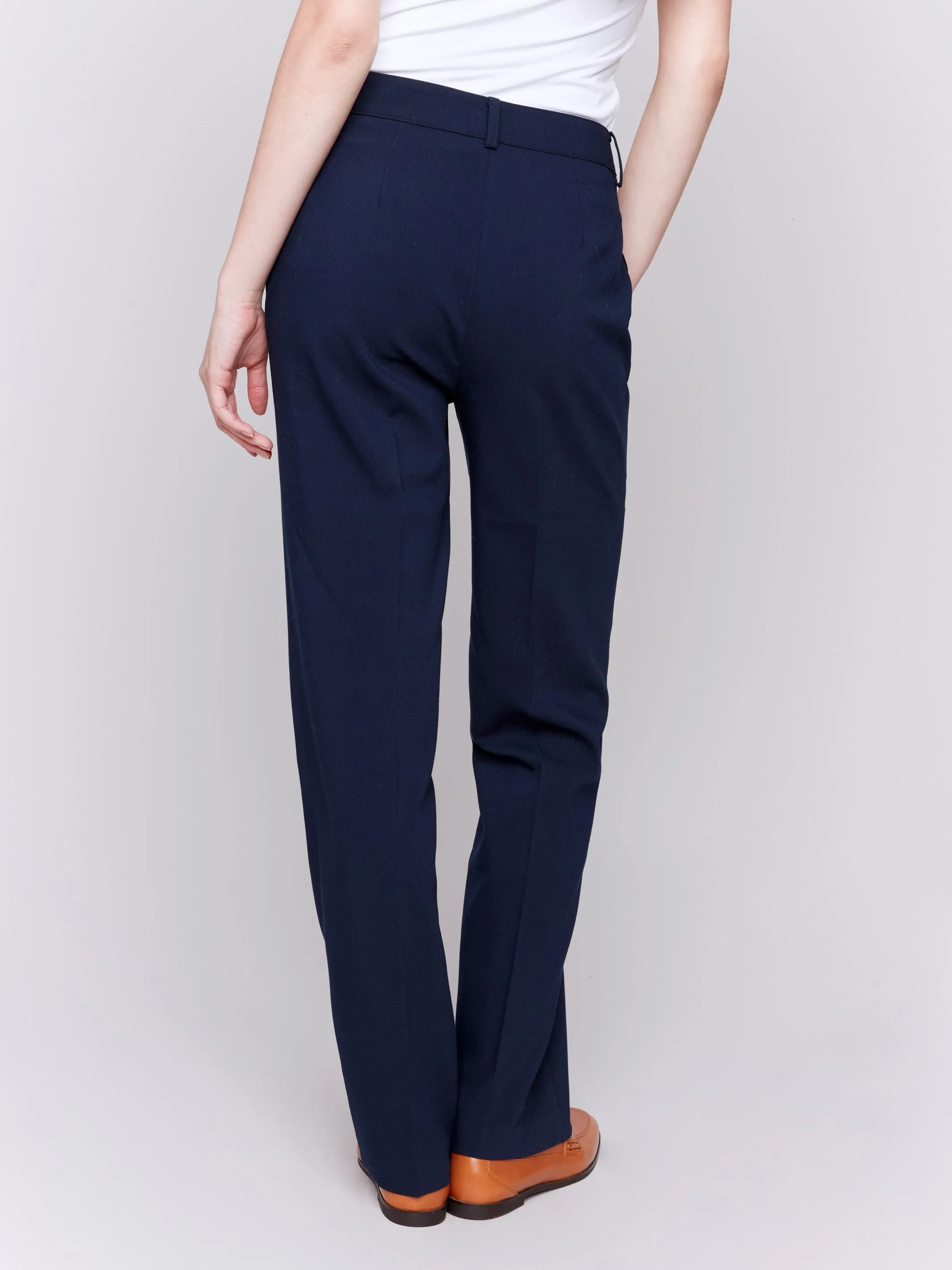 Straight Leg Pants - Navy