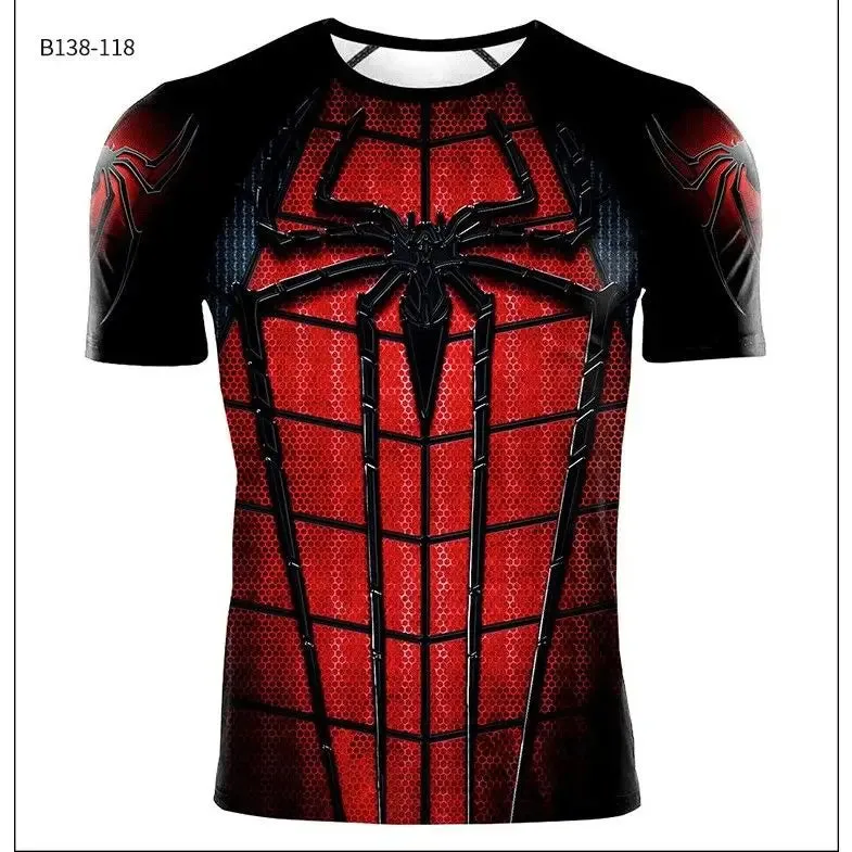 TEBELK Compression Shirt Super Hero