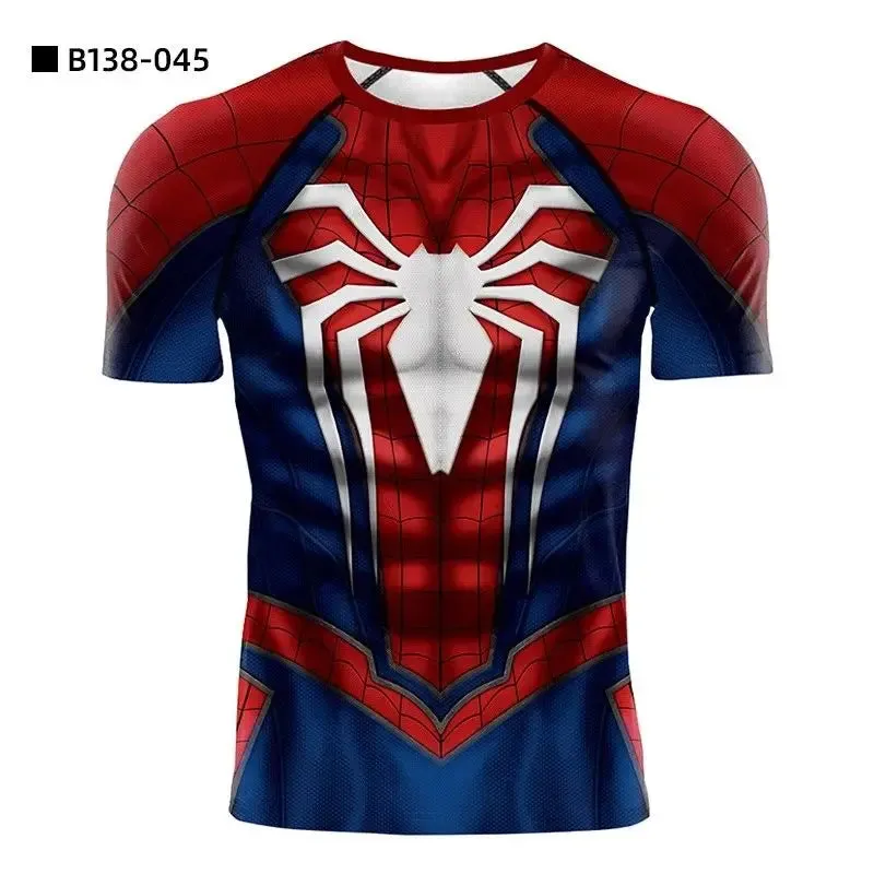 TEBELK Compression Shirt Super Hero