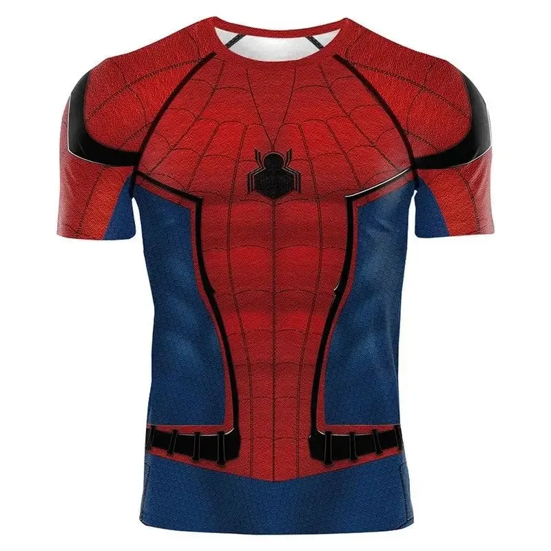 TEBELK Compression Shirt Super Hero