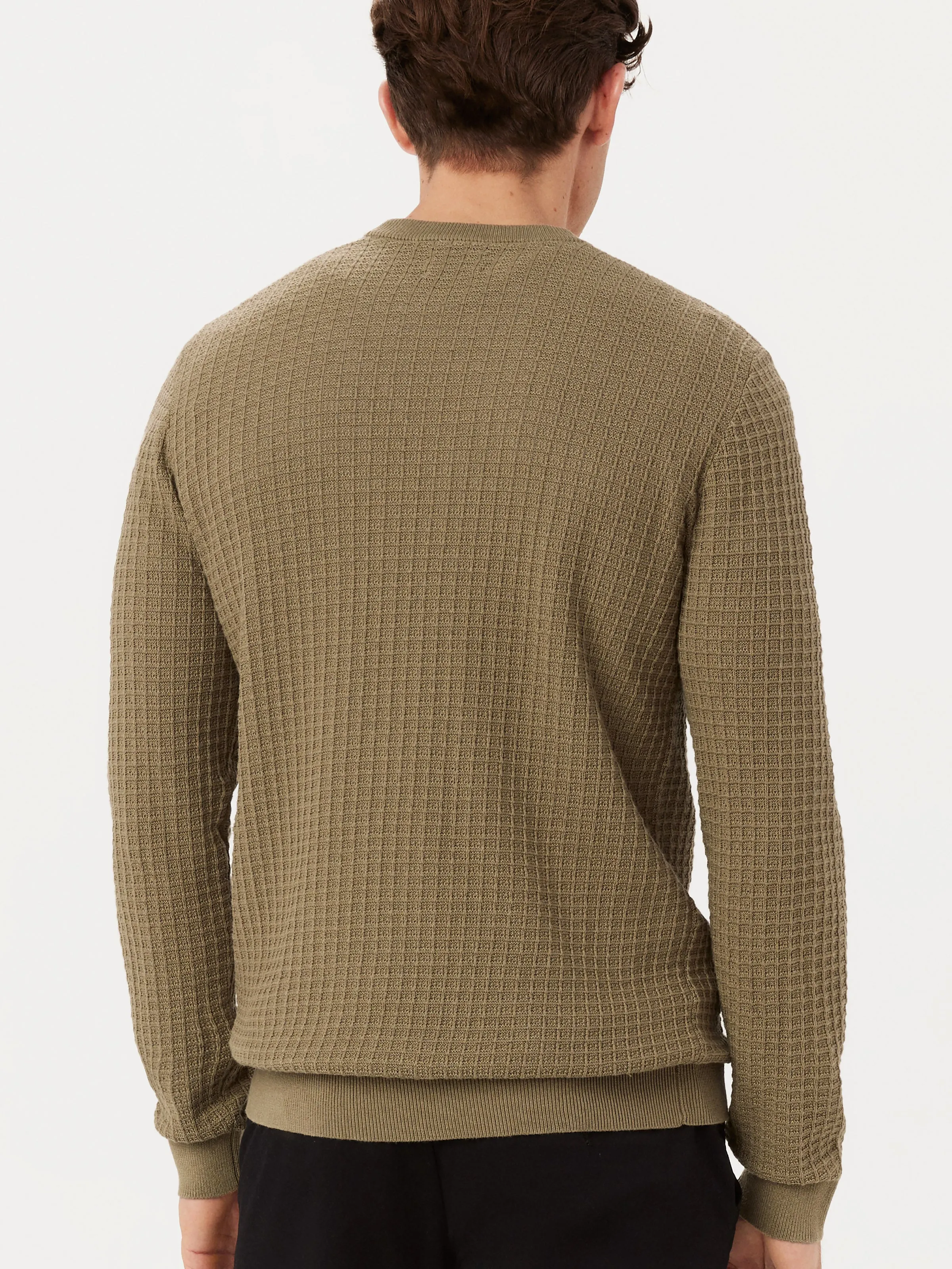 The SeaCell™ Waffle Sweater in Khaki