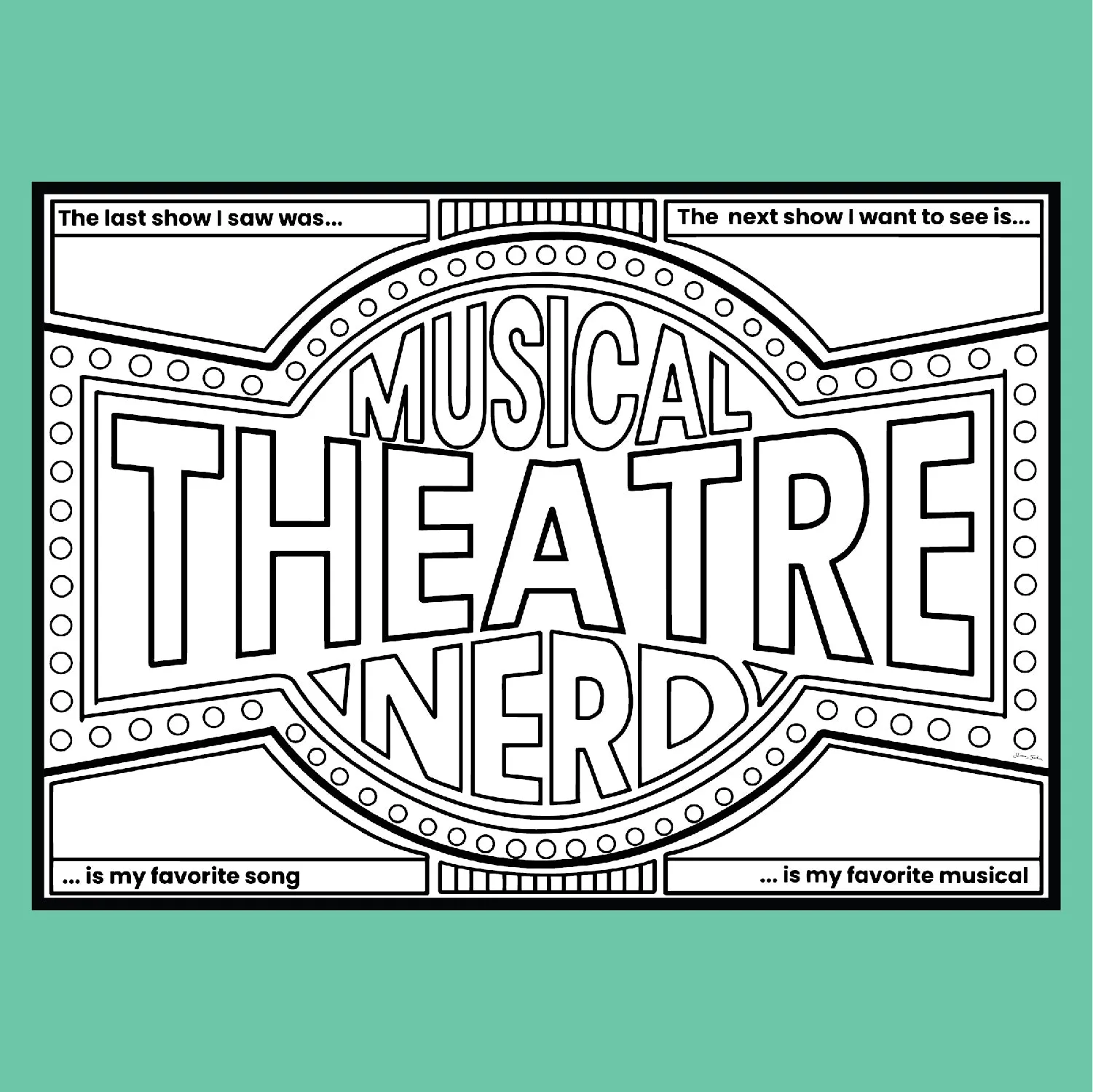 THEATRE NERDS BUNDLE - COLOR IT, STICK IT, PIN IT BUNDLE