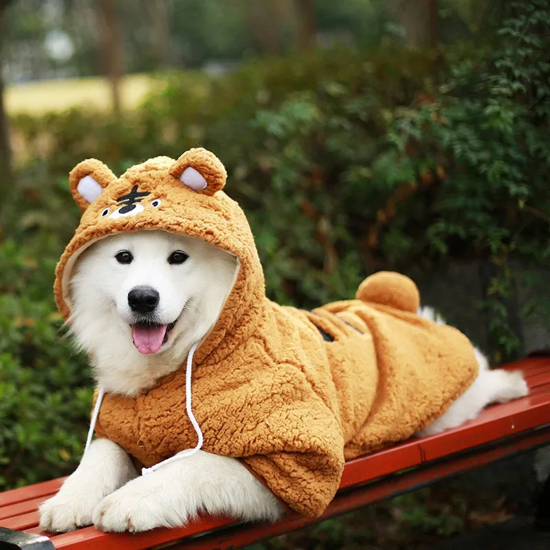 Tiger Panda and Fox Hoodies Dog Costumes