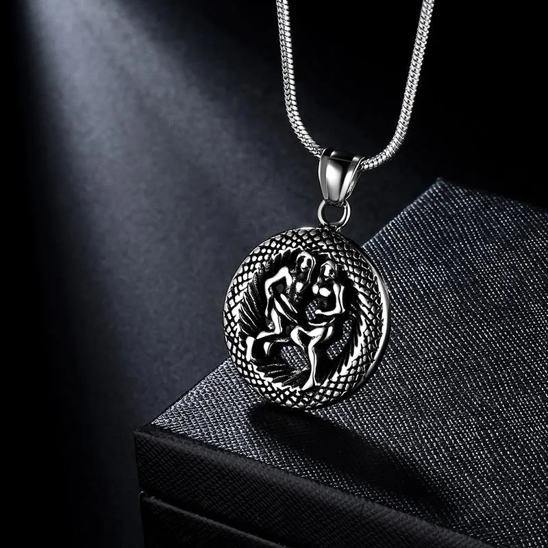 Tokyo Mart Men Zodiac Gemini Necklace Pendant Star Sign Constellation Jewelry Women Boys Girls Birthday Gift