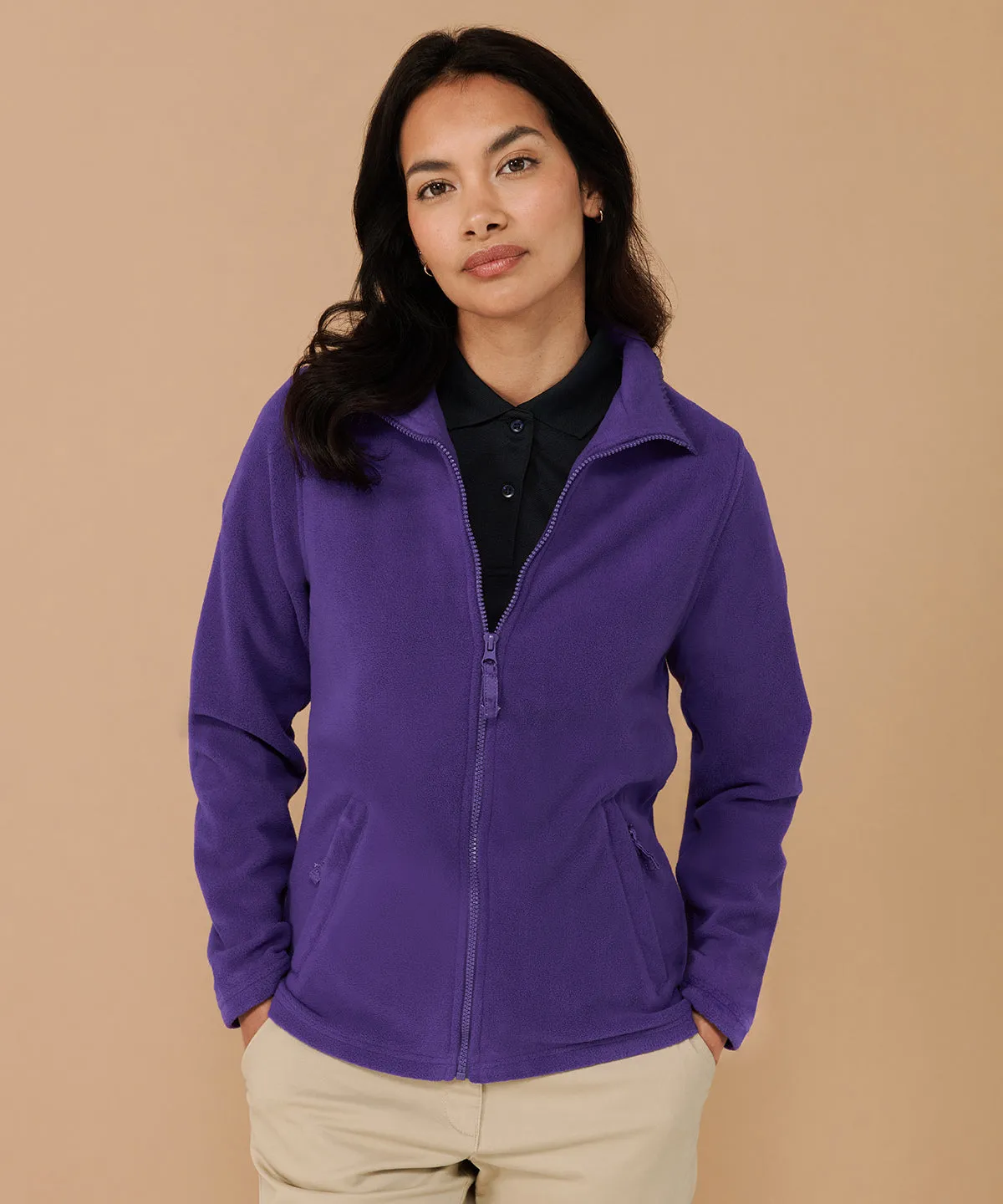 Womens microfleece jacket | Purple