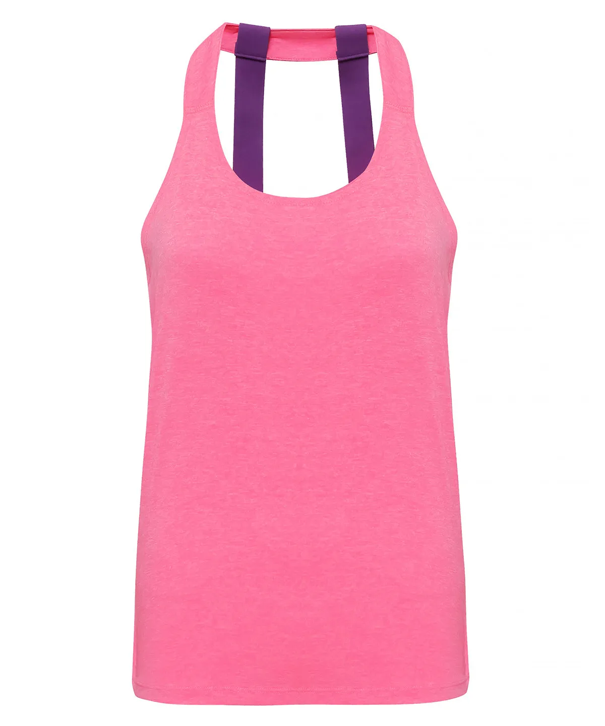 Womens TriDri® double strap back vest | Lightning Pink Melange