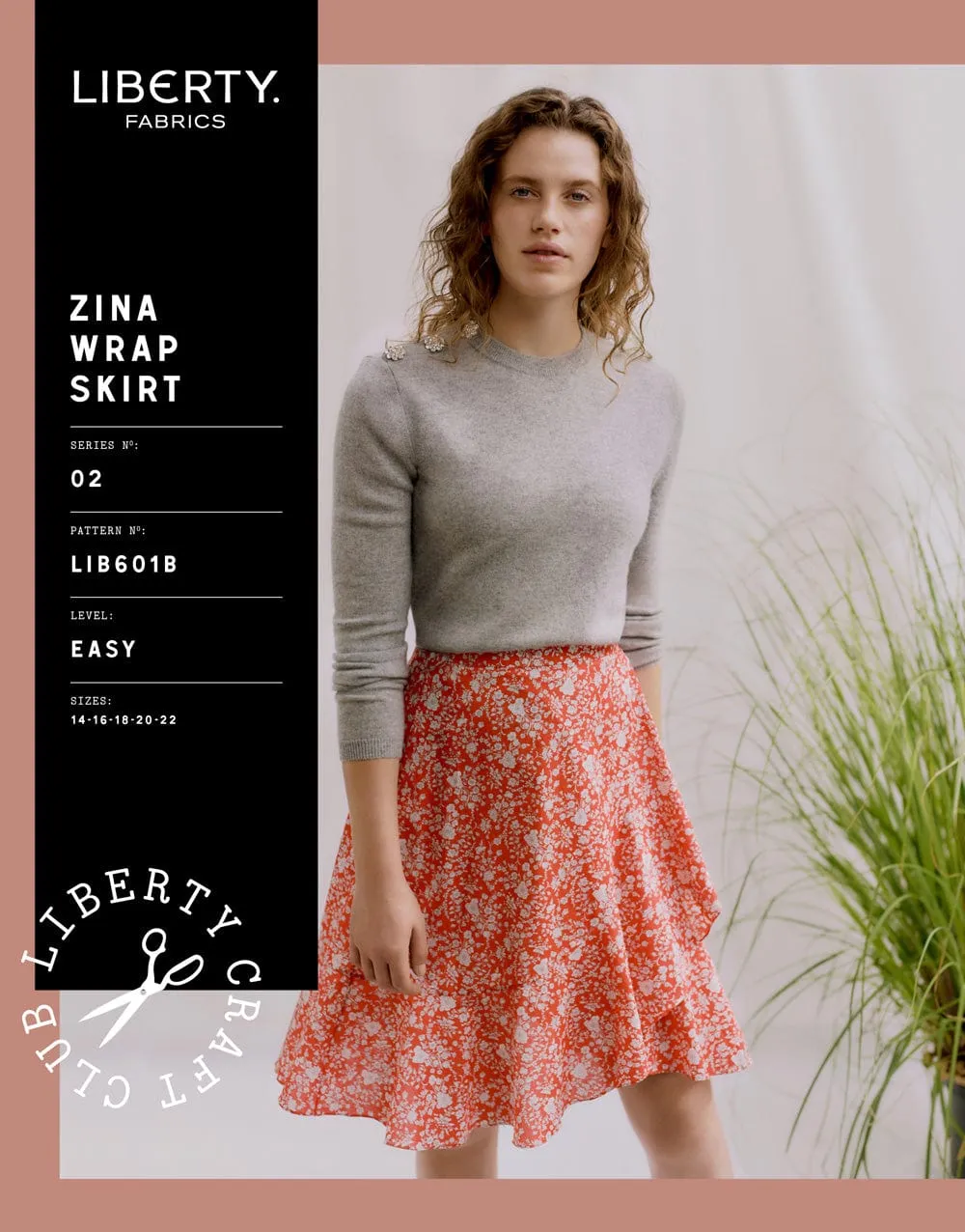 Zina Wrap Skirt Sewing Pattern, Liberty Fabrics