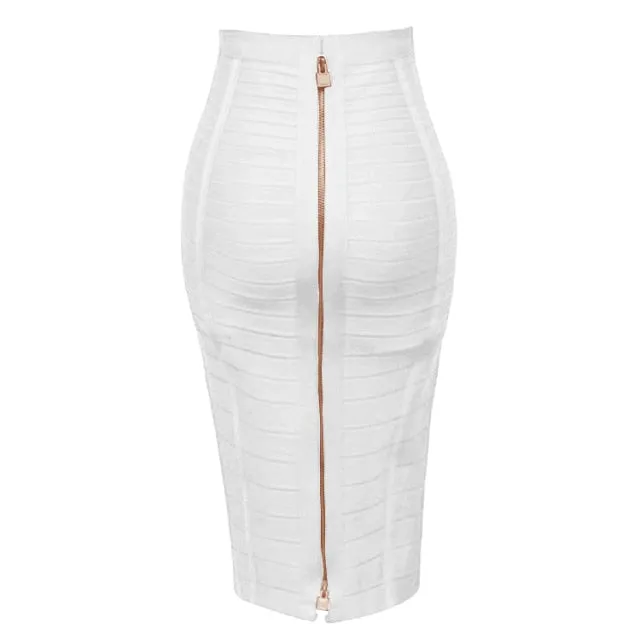 Zipper Bandage Pencil Skirt